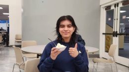 Student Enjoys Ice Cream